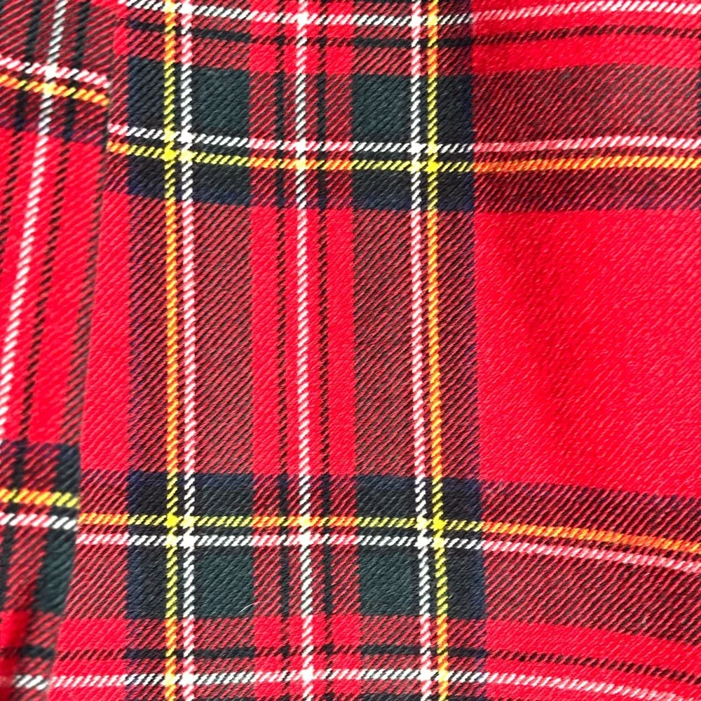 Escada Red and Black Tartan A-Line Skirt